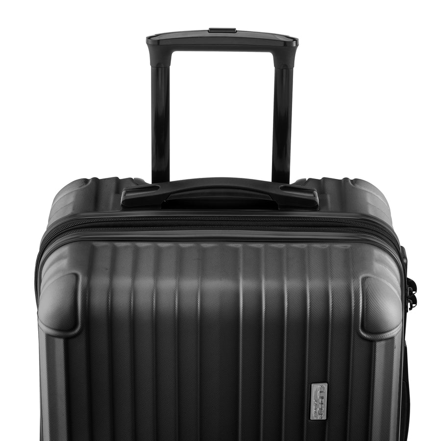 (Gr. L) 125L Sola Trolley Schalen Reisekoffer mit TSA Zahlenschloss (8887NO) - Schwarz