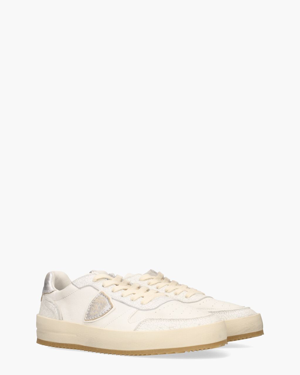Philippe Model Nice Off-White/Zilver Damessneakers