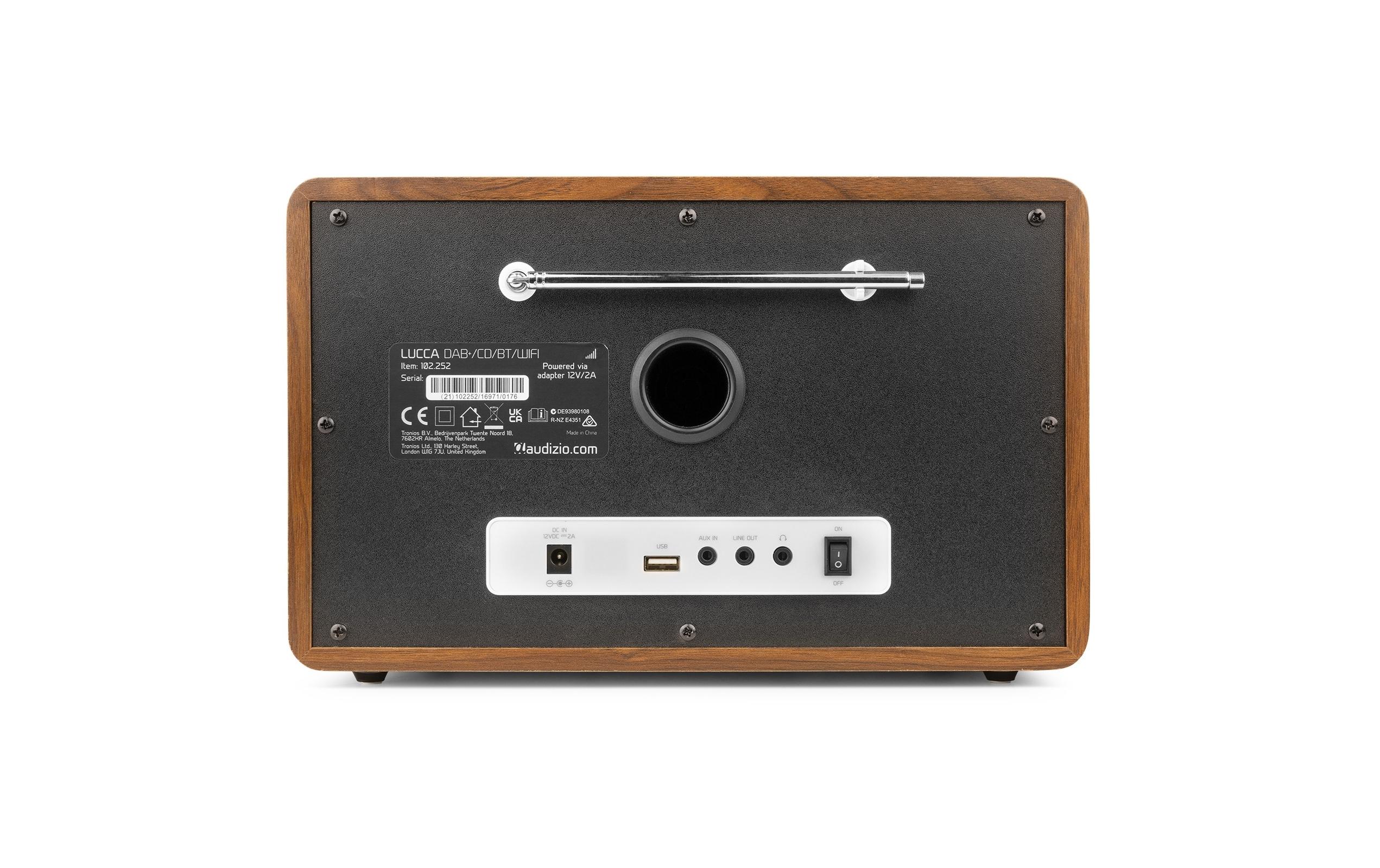 Internet Radio Lucca Braun/Weiss<br>Internetradio mit DAB+, FM und CD-Player