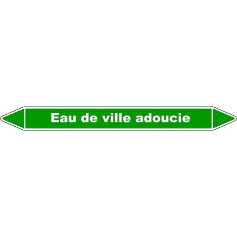Marqueur de Tuyauterie -Eau de ville adoucie - NFX 08-105 - Vinyle