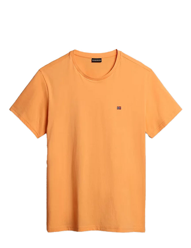NAPAPIJRI T-SHIRT HOMME LOGO CŒUR ORANGE