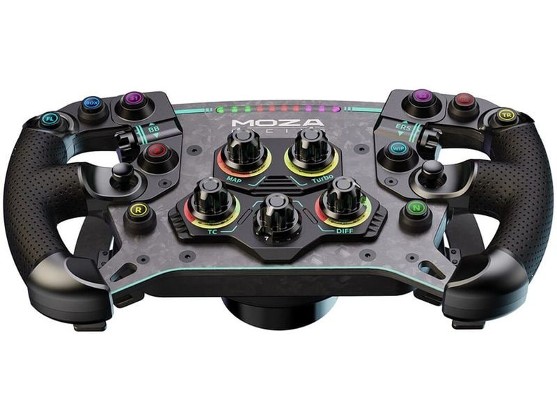 MOZA Racing Lenkrad Racing GS V2P Pele-Microfibra RS056 Lenkradaufsatz für Moza Wheelbase