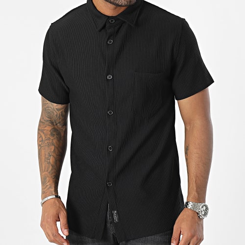 Chemise Manches Courtes Noir