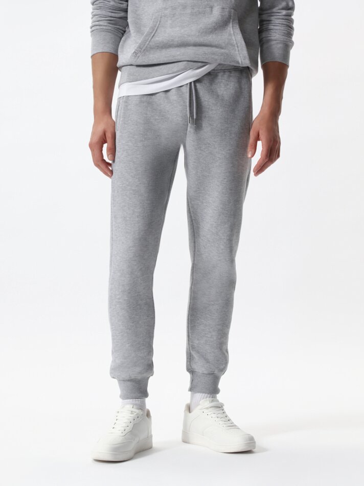 Calça jogger básica - Cinza mesclado