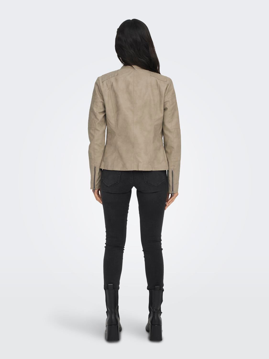 ONLAVA Bikerjacke in Lederoptik Weathered Teak