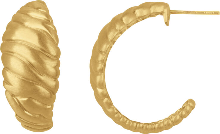 ByBiehl Dunes Hoop Large-GP Gold plated silv