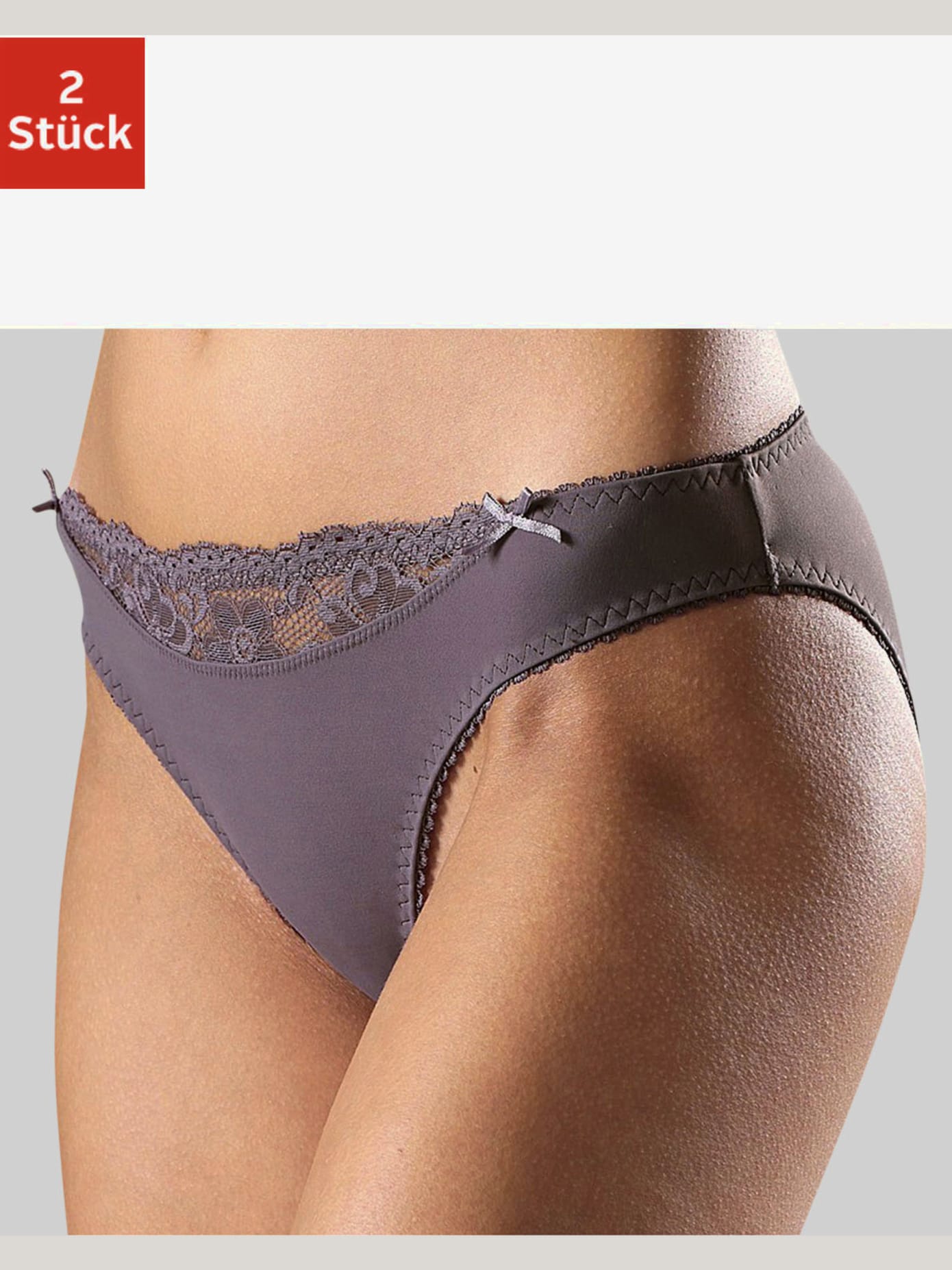 Slip confortable, petit empiècement en dentelle à la ceinture