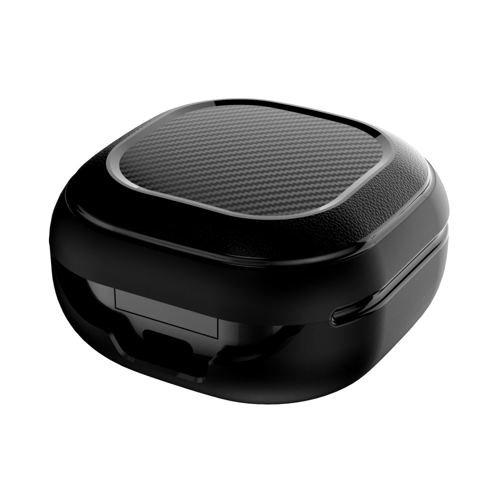 Samsung Galaxy Buds Pro / Buds Live Hardcase Schutzhülle mit Karabinerhaken - Schwarz