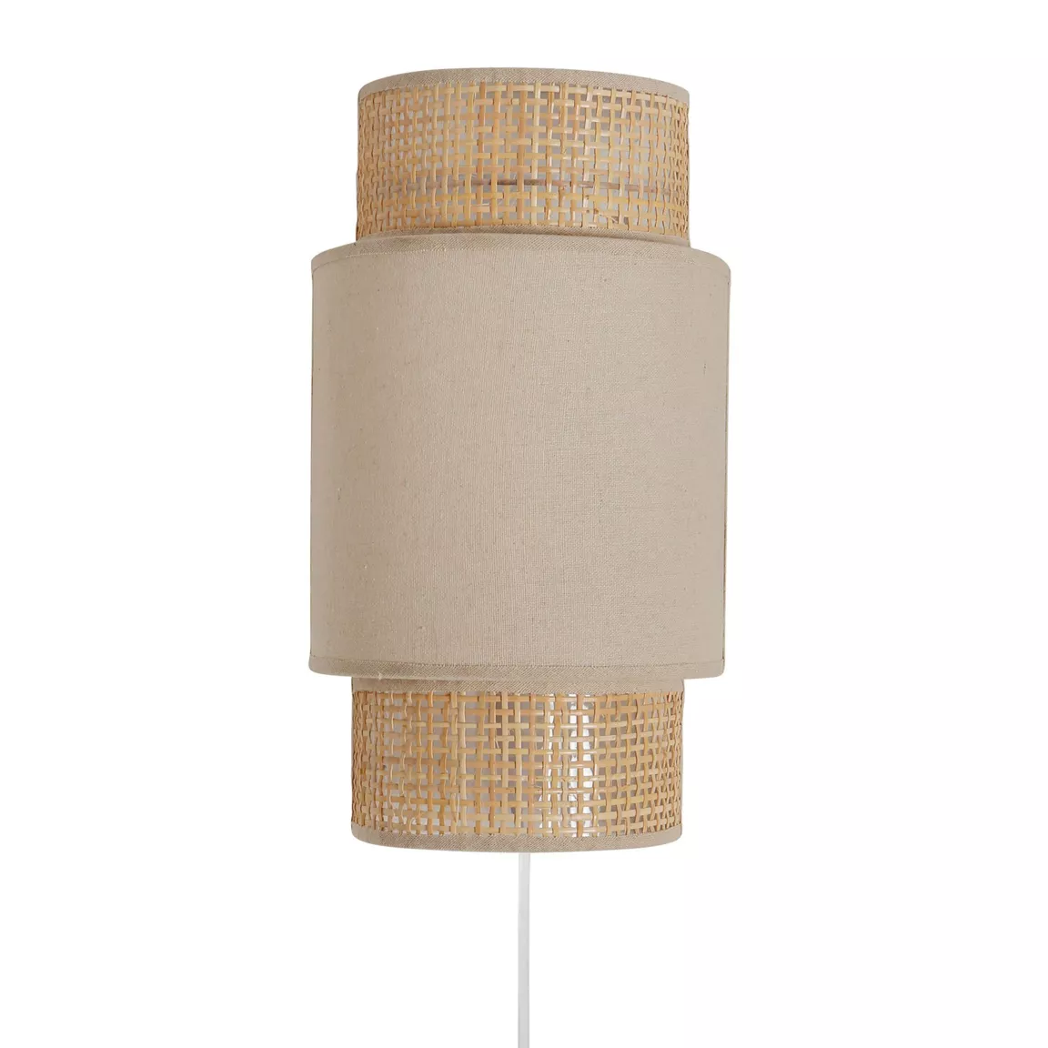 Applique murale en rotin (H33 cm) Gigogne Beige