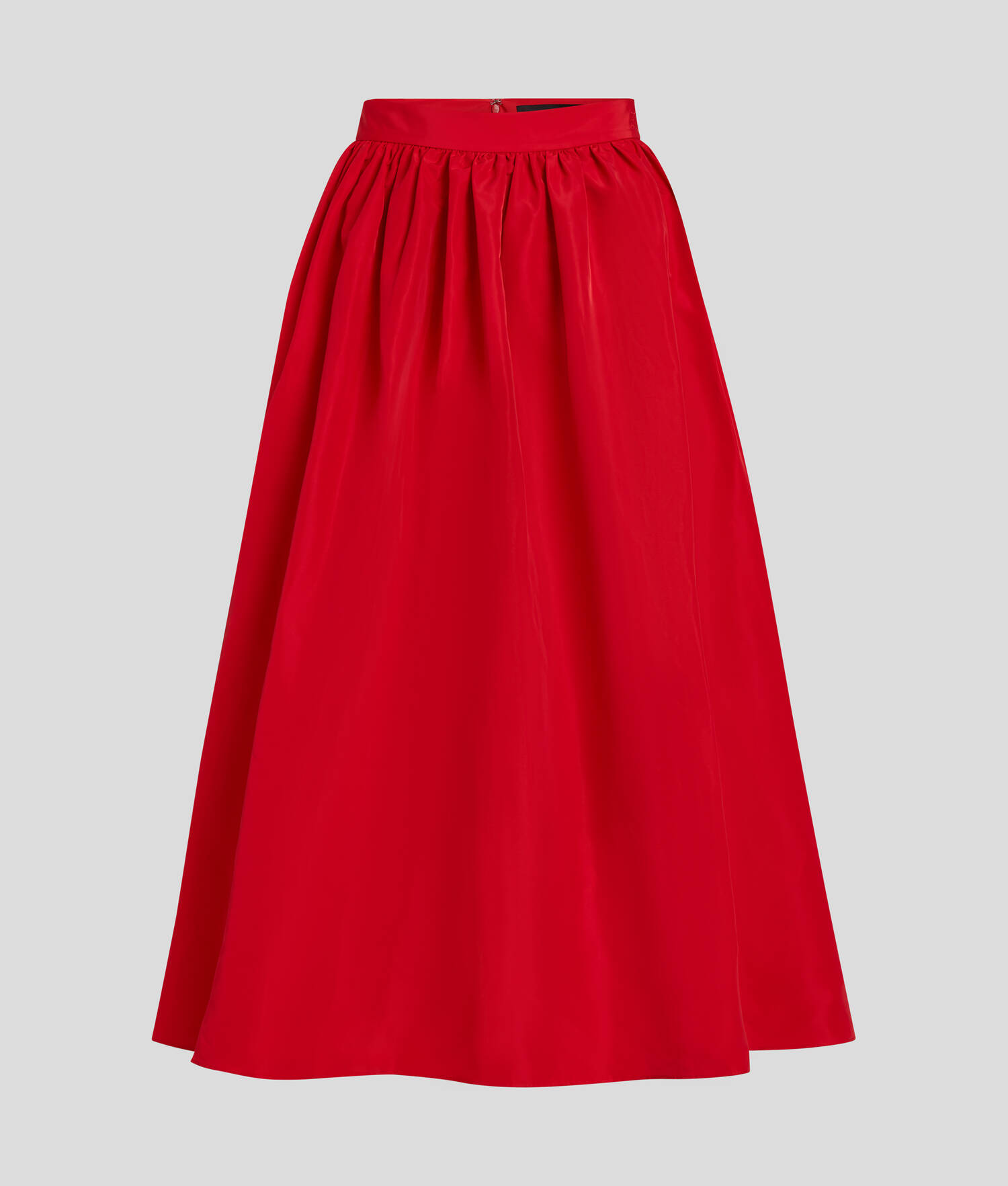 JUPE VOLUMINEUSE LONGUEUR MIDI - Rouge Course