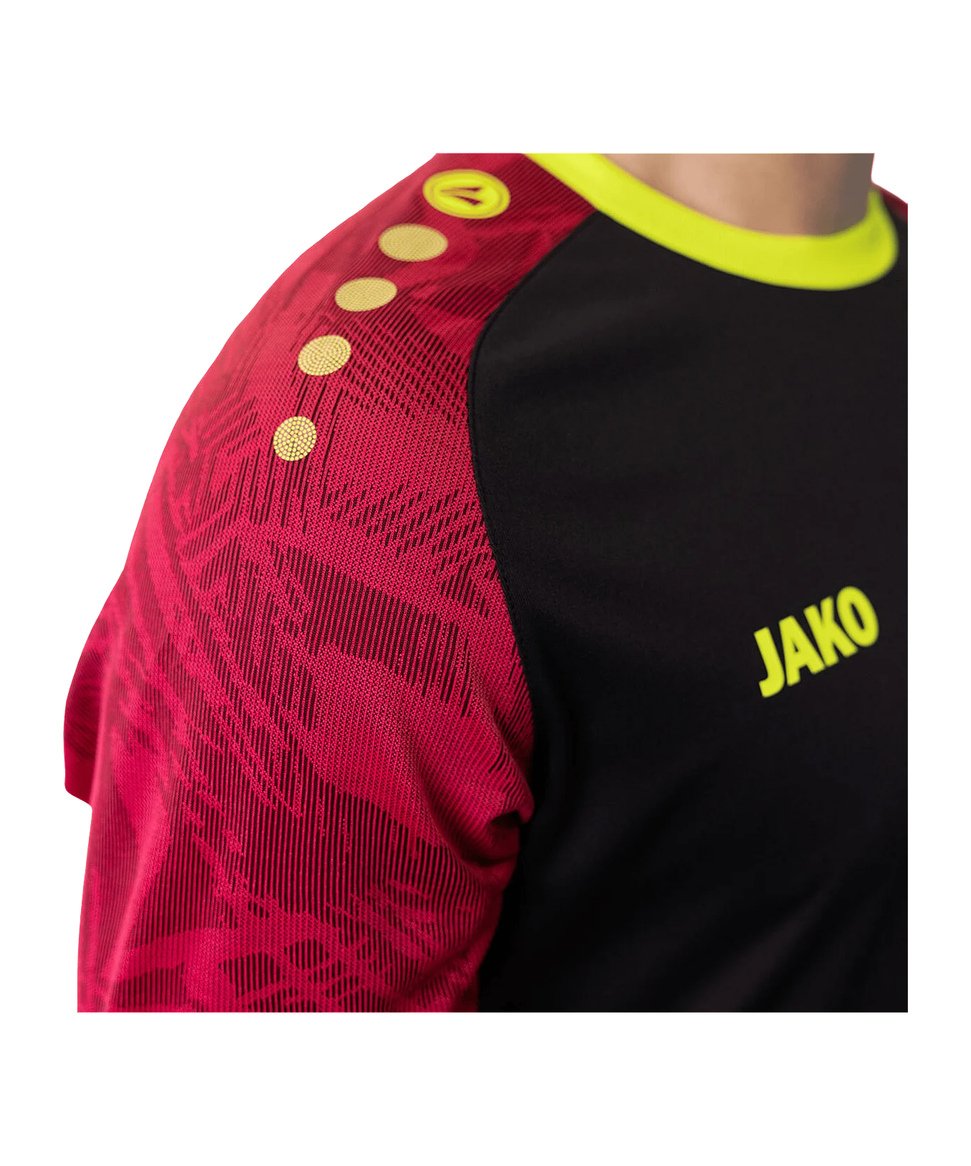 JAKO Iconic Trikot Schwarz Pink Gelb F805