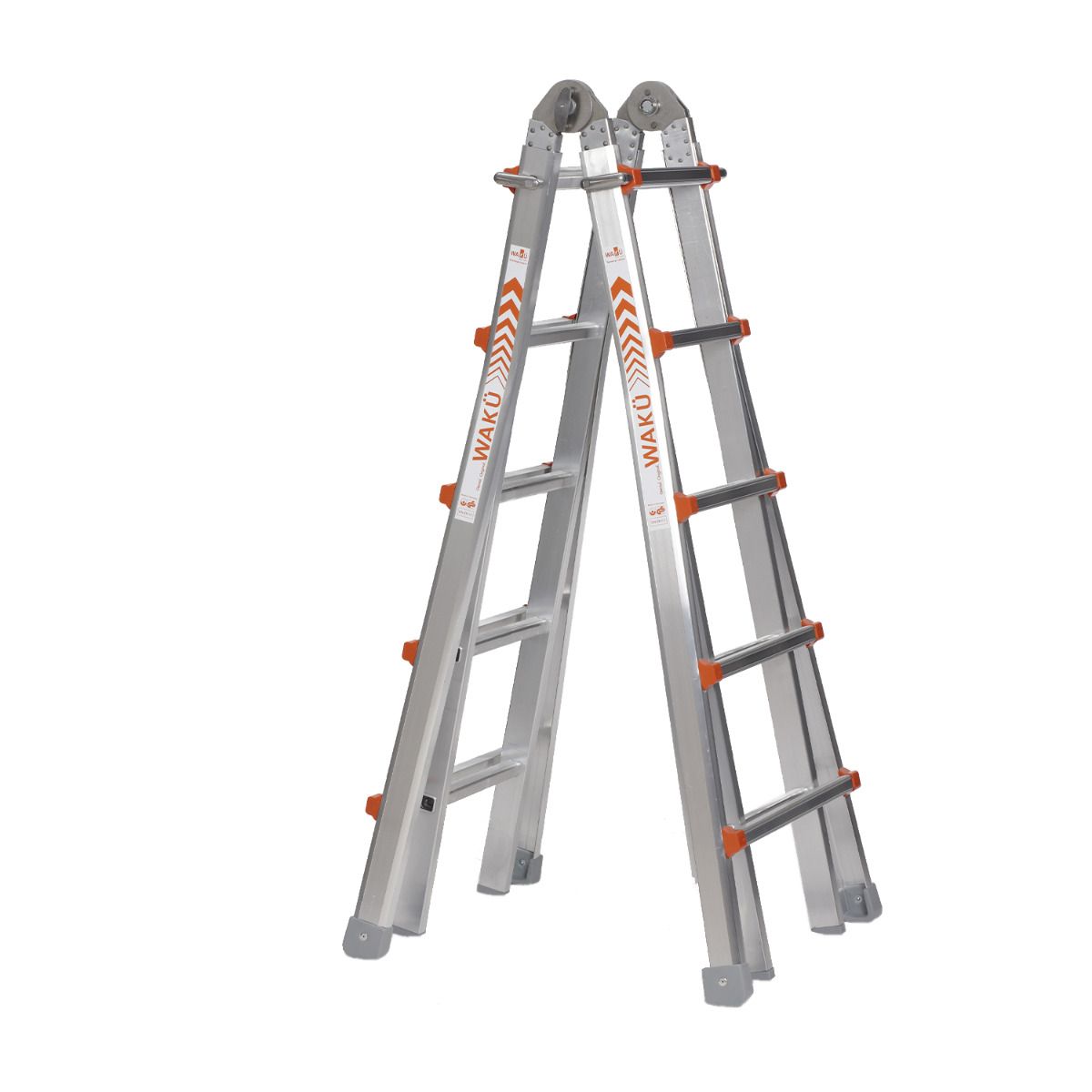 Waku Telescoopladder vouwladder 4x5 treden - 1413800102