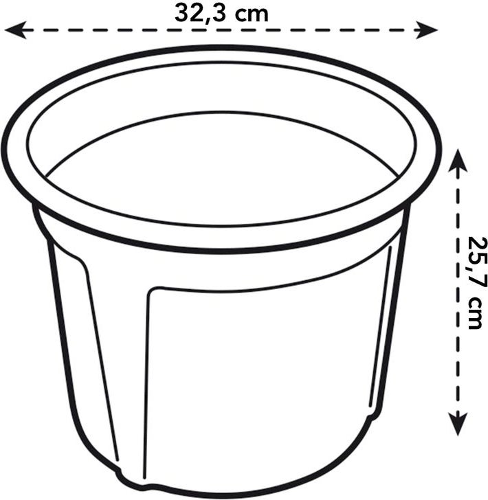 Elho kweekbak Green Basics zwart D 32,2 H 25,7 cm