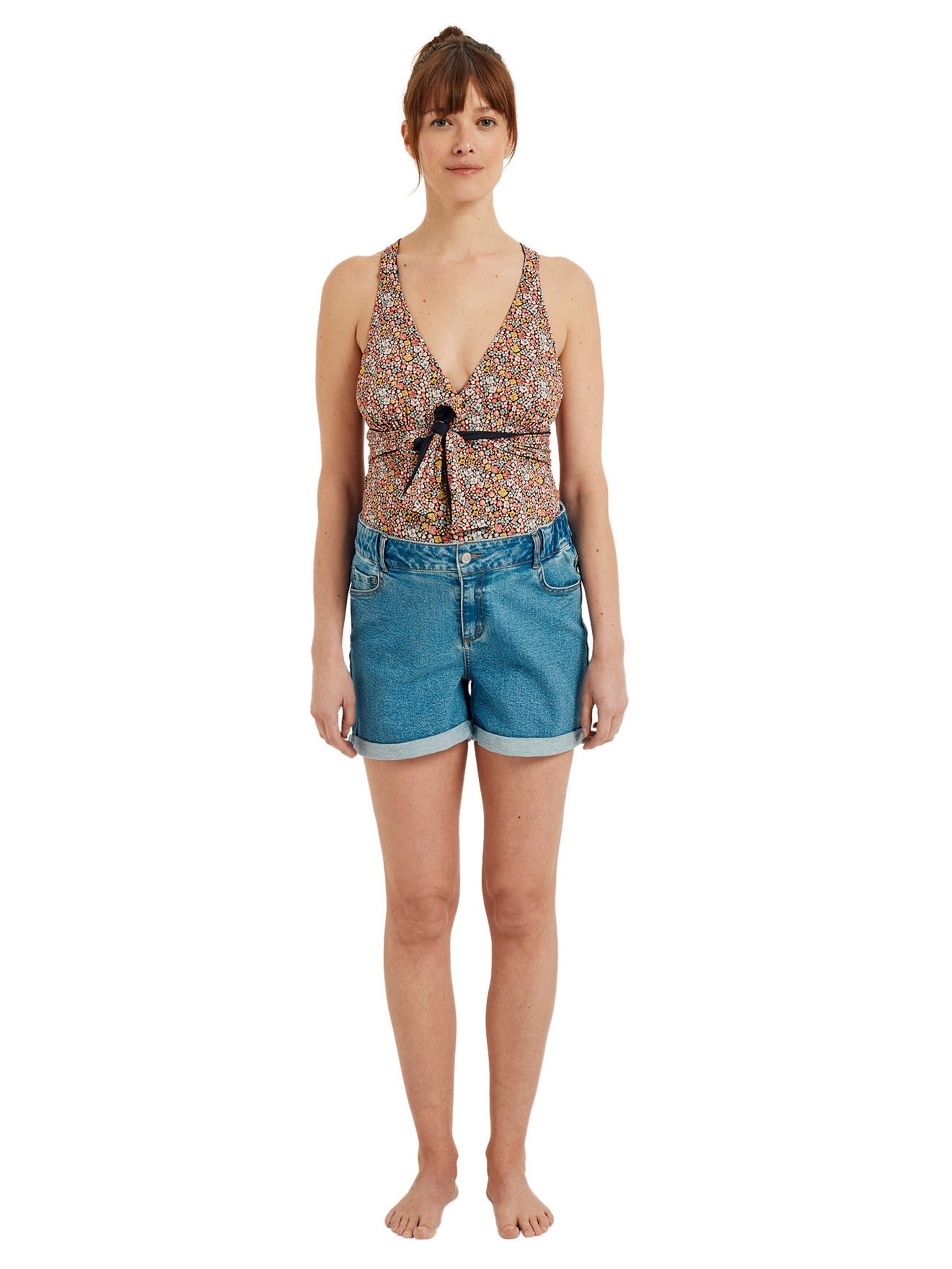 Vertbaudet Umstands-Jeansshorts im Mom-Fit blue stone