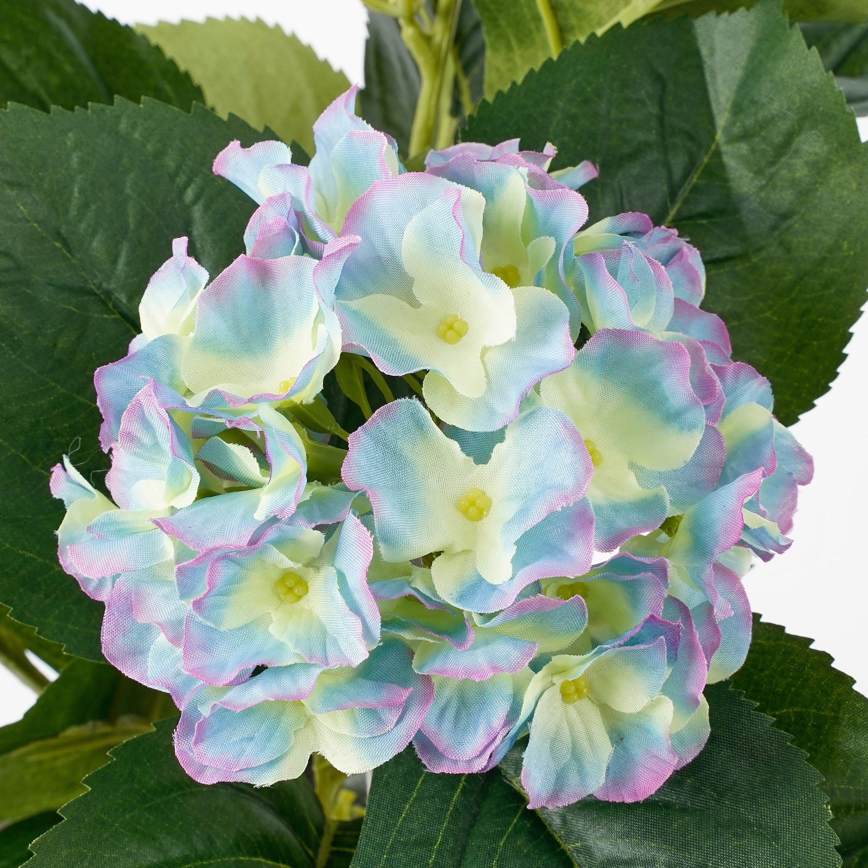 Hortensia artificielle violet en pot h40
