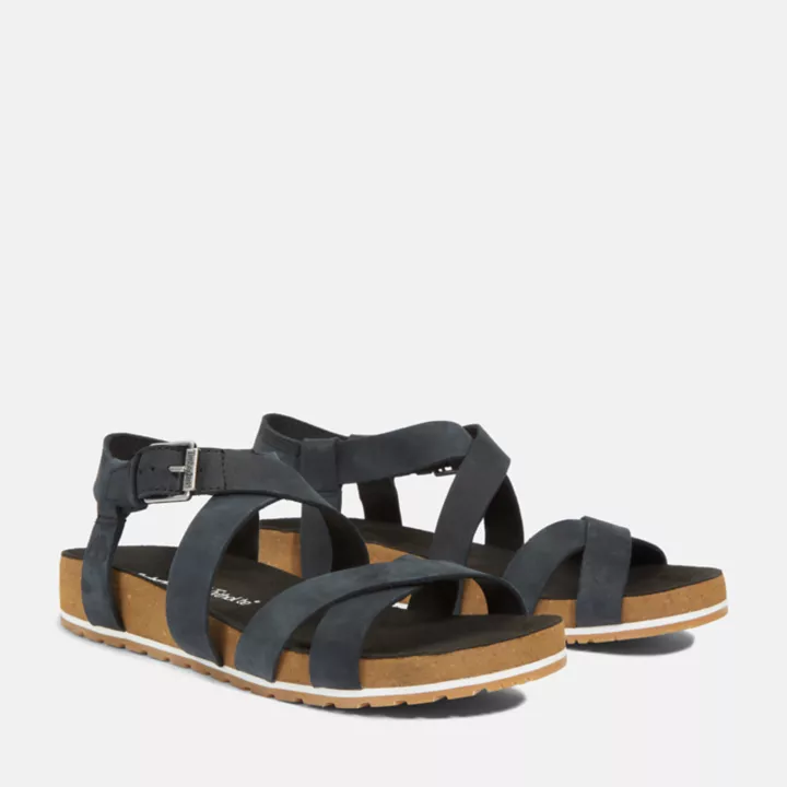 Sandale à brides croisées Malibu Waves pour femme en noir