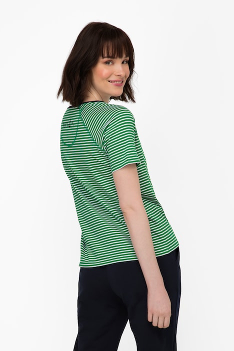 T-Shirt, Ringel, Rundhals, Raglan-Halbarm