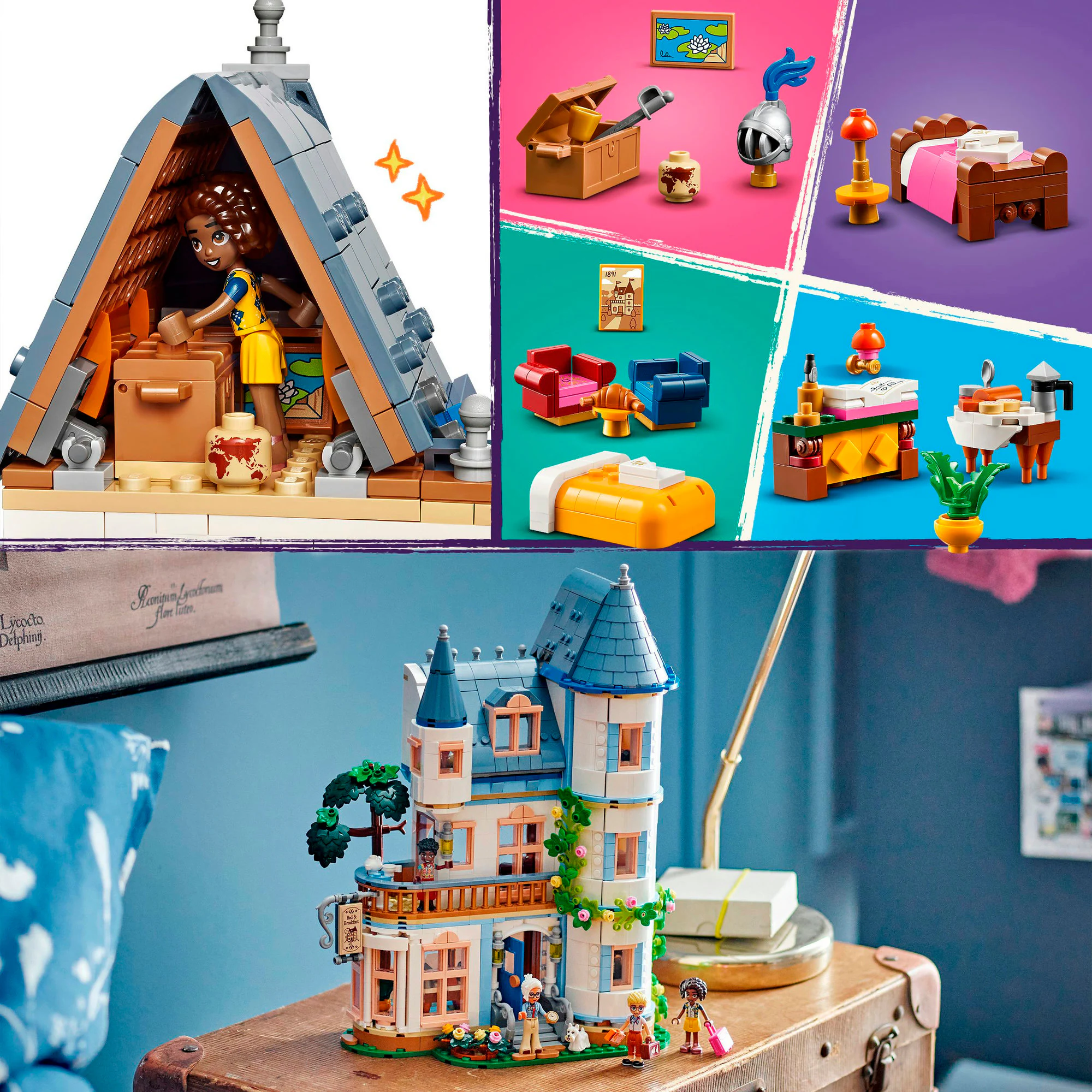LEGO Konstruktionsspielzeug Friends Burg mit Ferienunterkunft