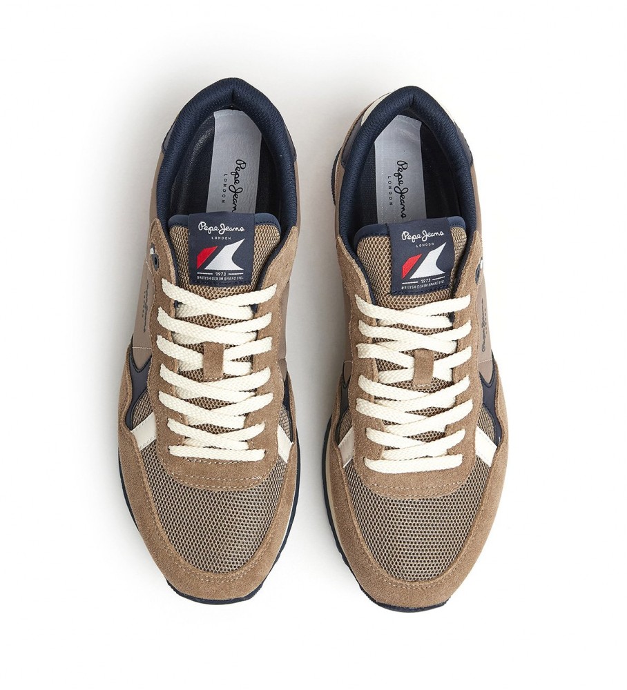 Tênis Pepe Jeans Brit Heritage M em couro marrom