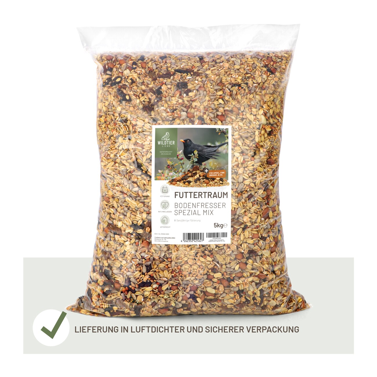 wildtier liebe Futtertraum Amselfutter 5kg