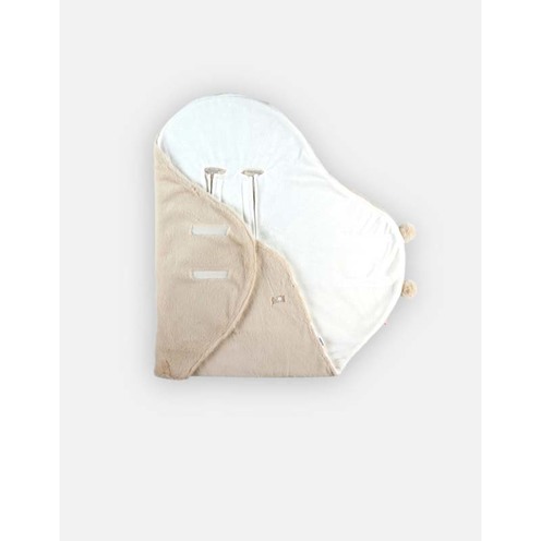 Couverture de promenade Ivoire longs poils Mix & Match - NOUKIE 'S