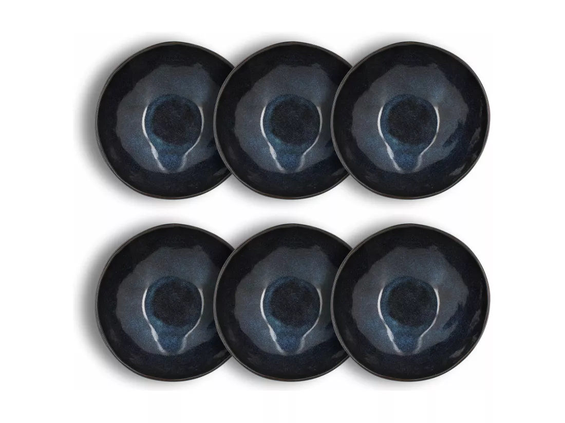 Ogo Living - Lot 6 Coupelles Costa 19.5x4.5cm En Gres Bleu