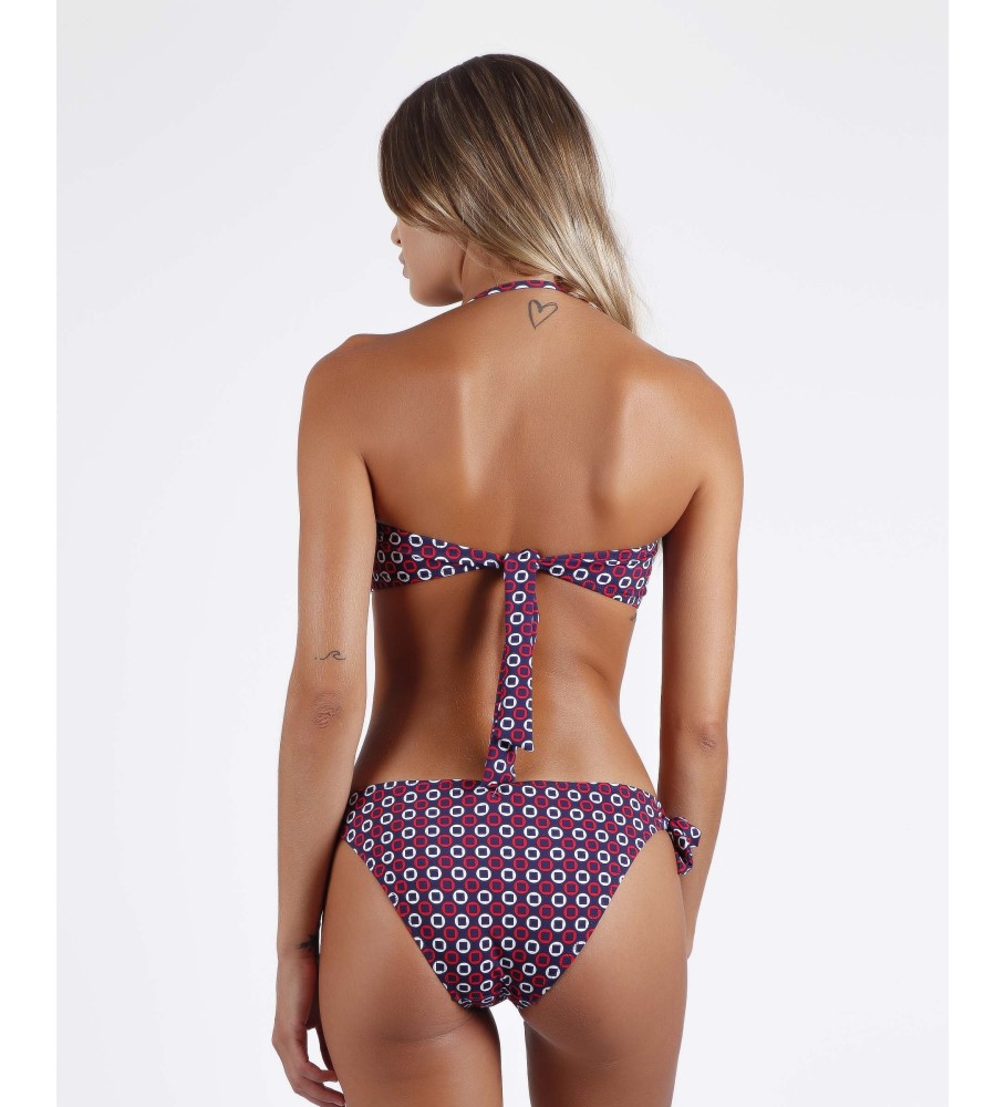 Admas Biquíni Bandeau Retro marinho