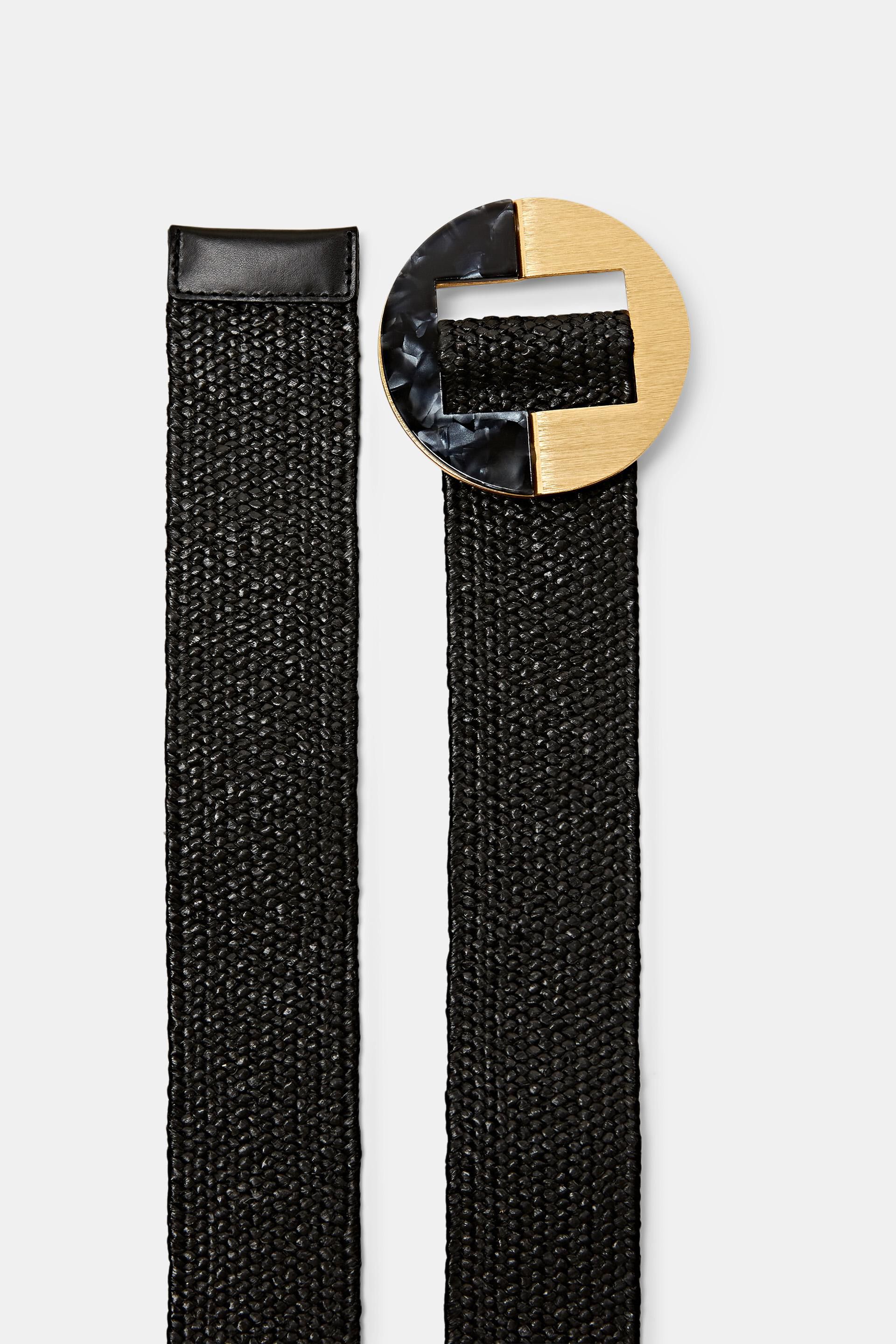 Ceinture taille haute tissée élastique