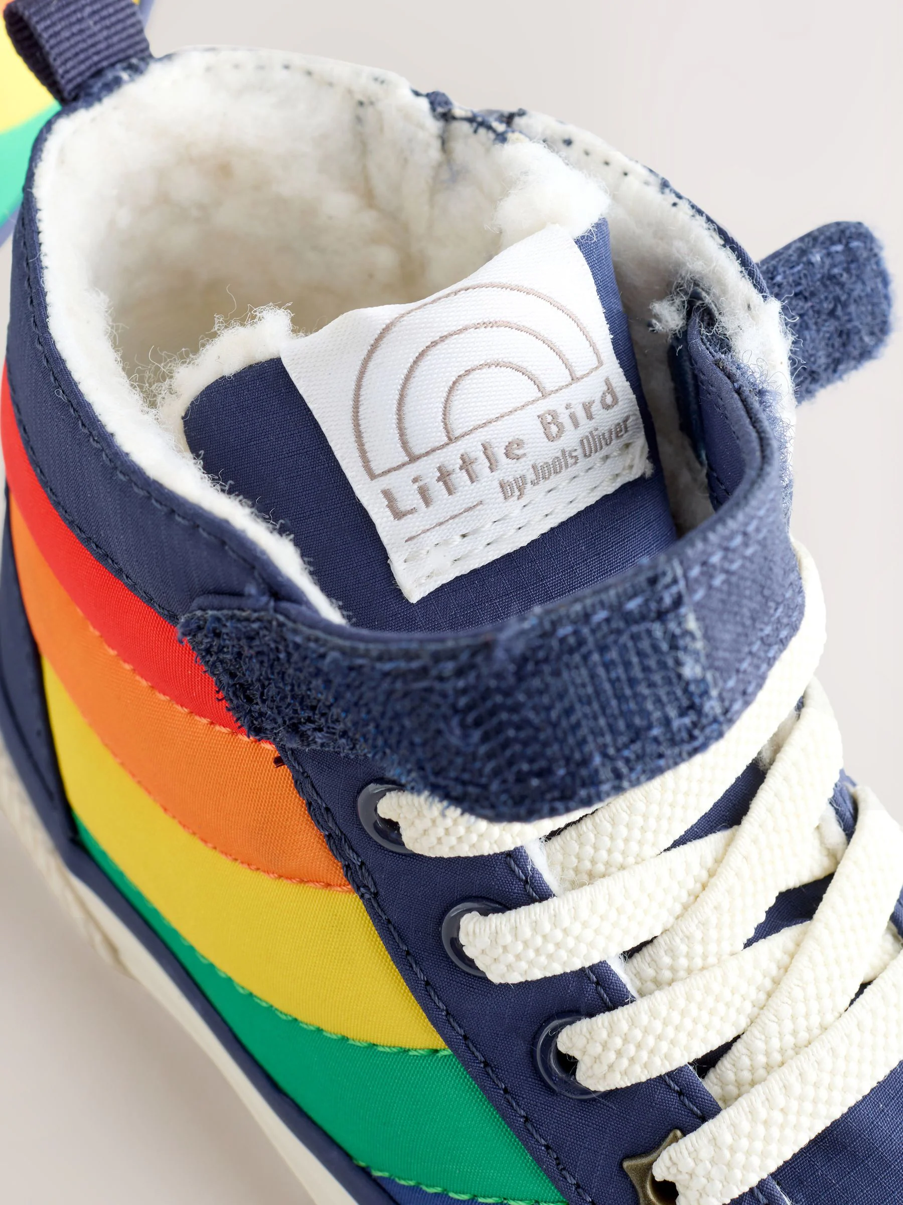 Little Bird by Jools Oliver Borg Lined Padded Hi-Top Trainers