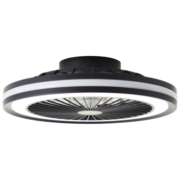 Brilliant plafondventilator Palermo met lamp en RGB functie 40W zwart