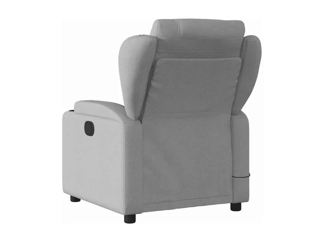 Fauteuil de massage inclinable Gris clair Tissu