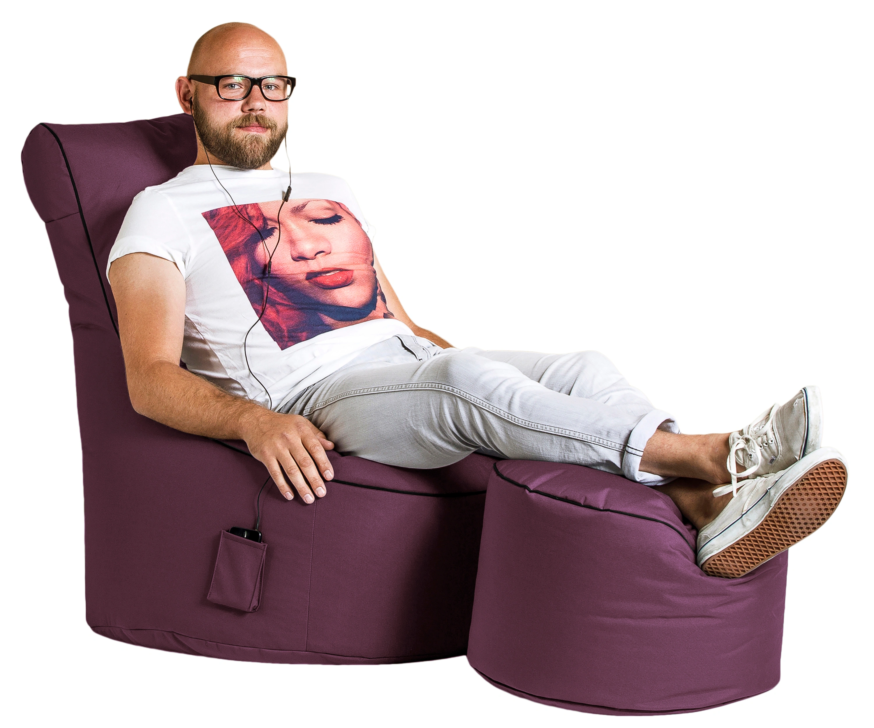 Sitzsack Swing SCUBA (Farbe: aubergine)