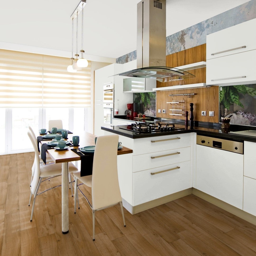 CV-vloer, rustieke houtlook, PVC-vloer per meter met schuimrug, 200 cm breed (verkocht per meter)