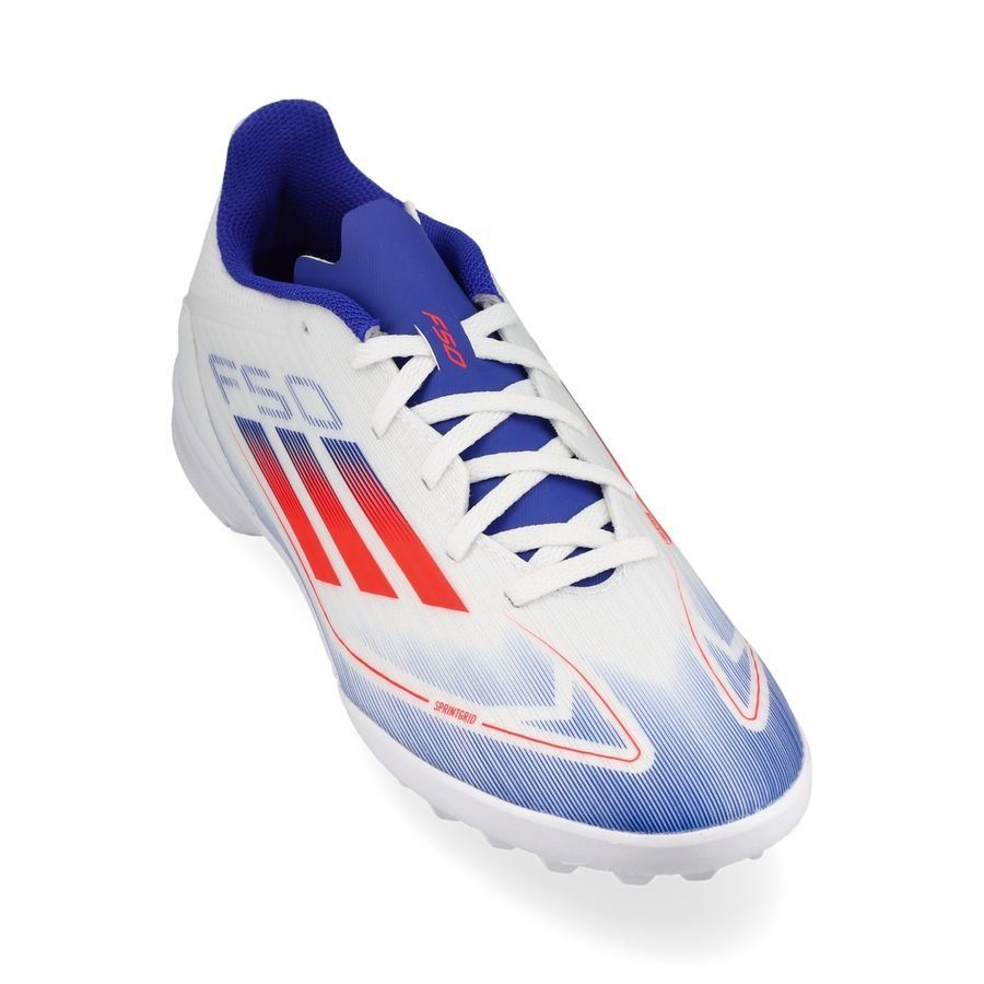 adidas F50 League TF Advancement - Blanc/Rouge/Bleu Enfant