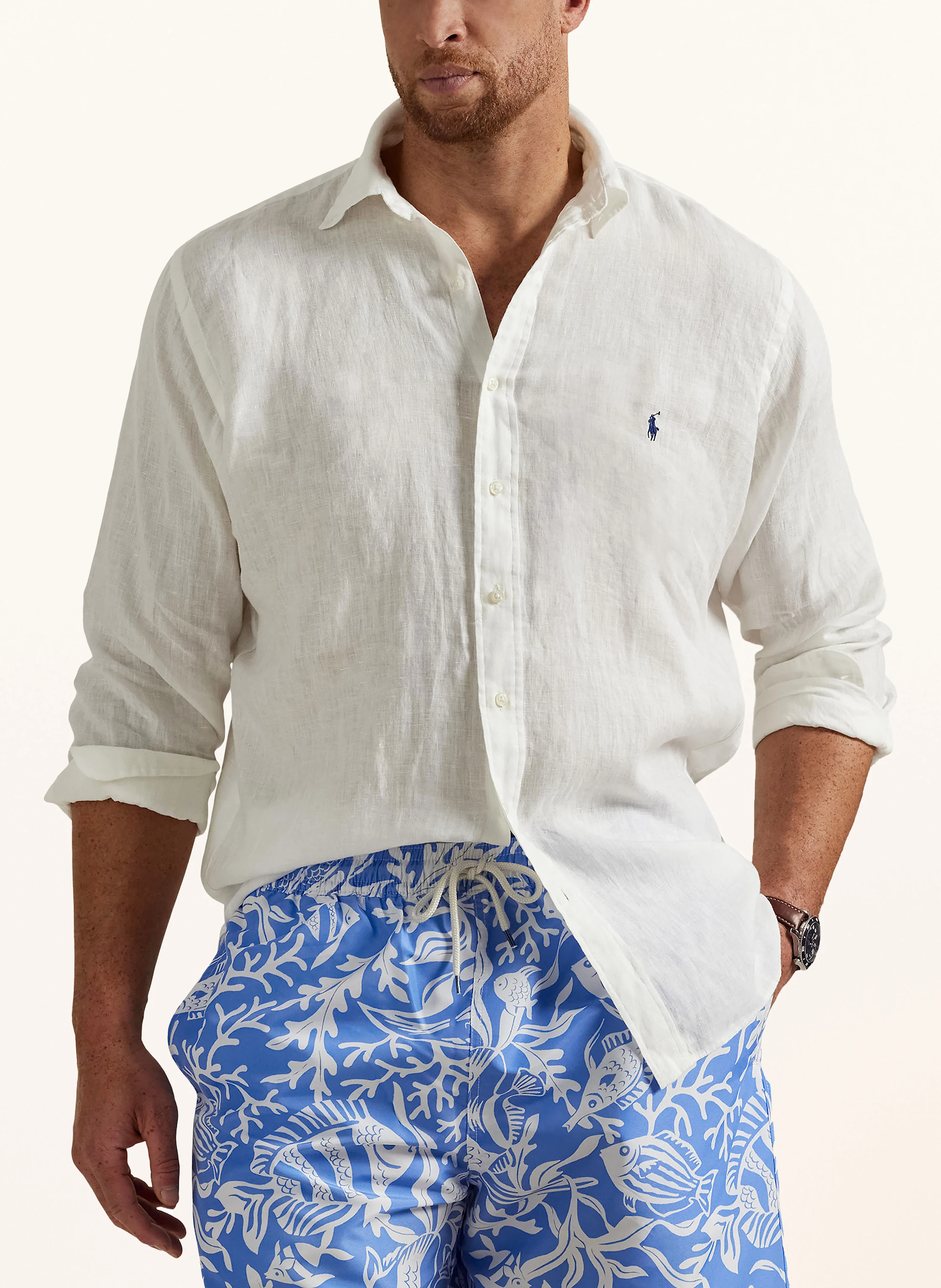 POLO RALPH LAUREN Big & Tall Leinenhemd Comfort Fit