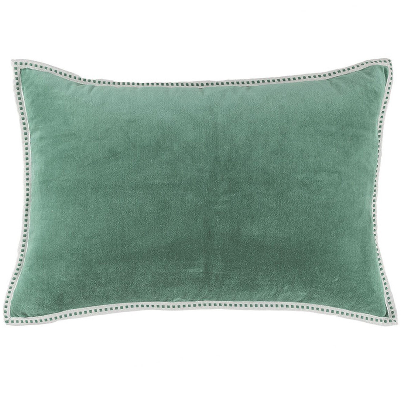 Febronie Housse de coussin velours Ella vert sauge