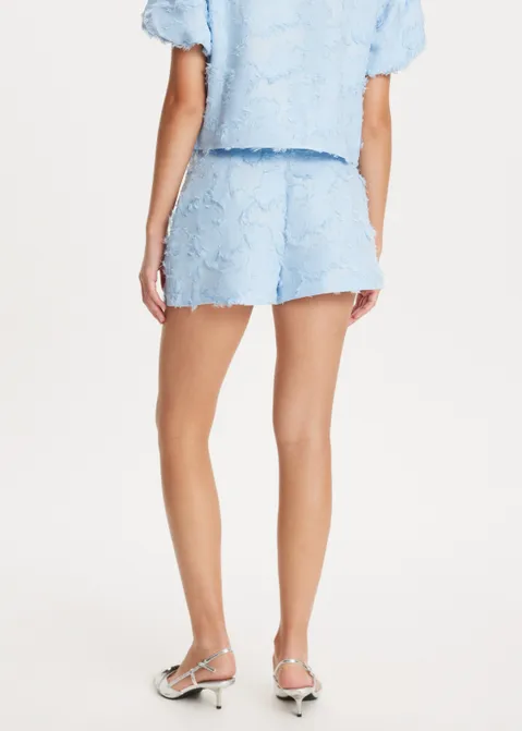 Short met franjes blauw (BLW.L)