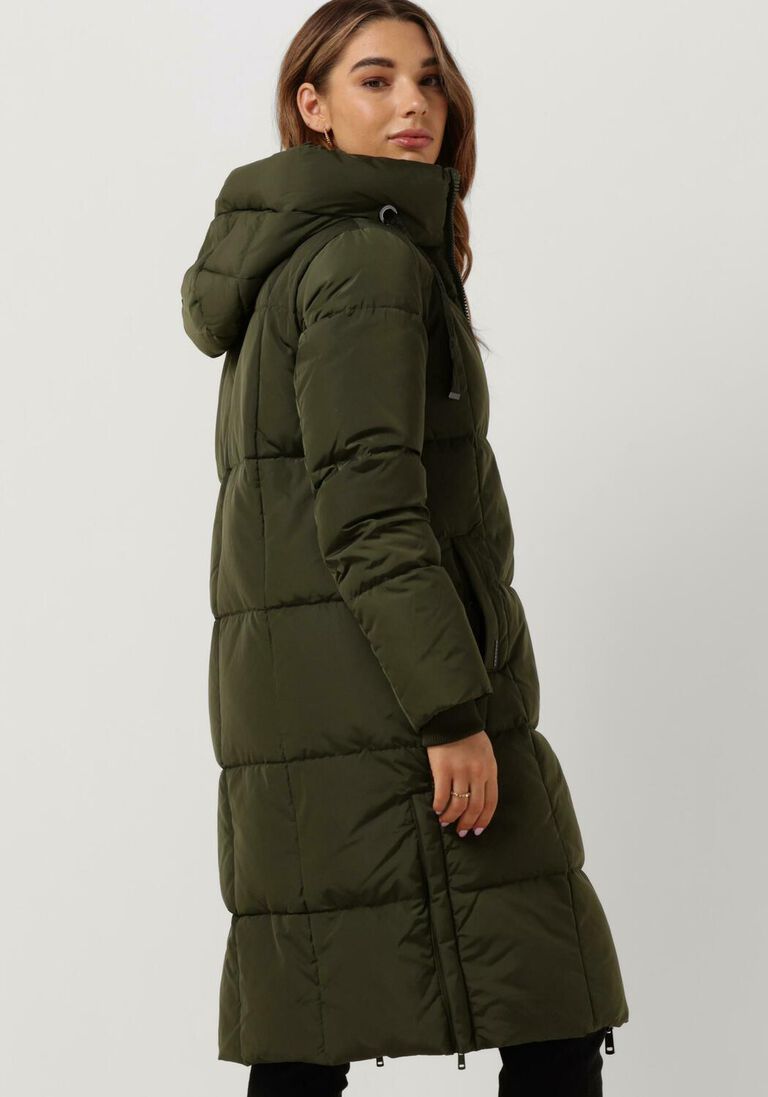 MOS MOSH donkergroene mos mosh gewatteerde jas nova square down coat