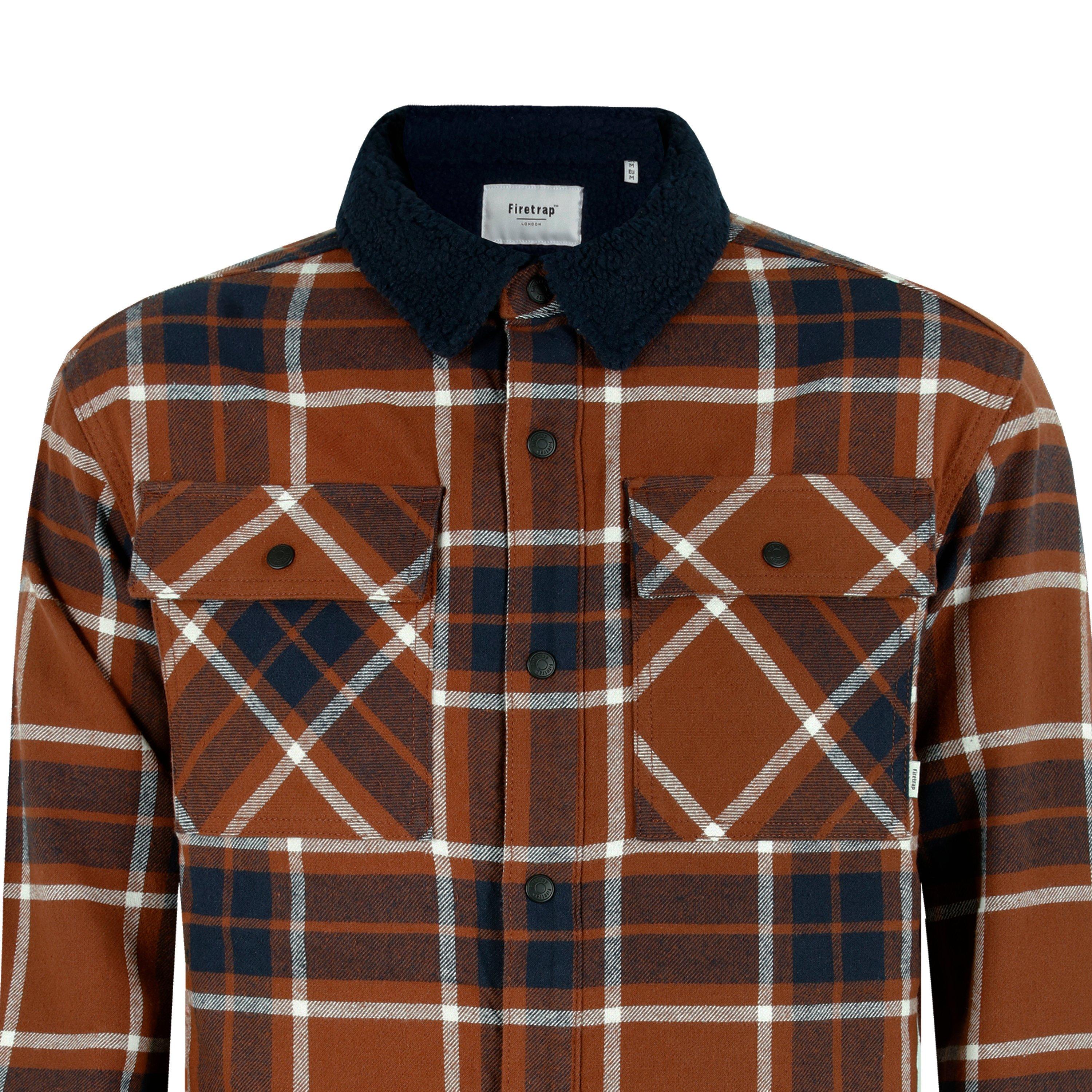 Firetrap Borg Check Overshirt Mens