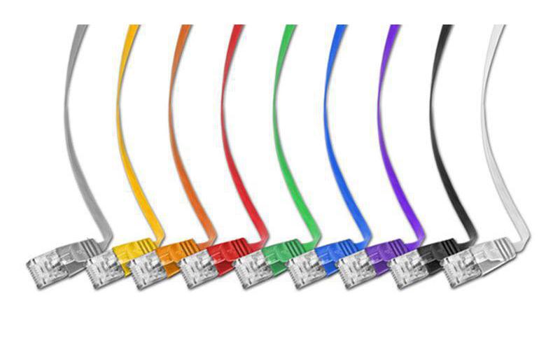 Slimpatchkabel RJ-45 - RJ-45, Cat 6, UTP, 0.75 m, GrünUnscreened/Unshielded Twisted-Pair-Kabel (UTP) mit Klinkenschutz