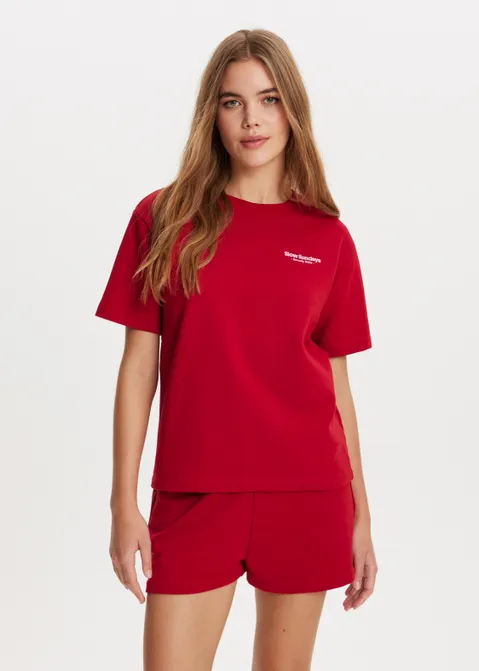 T-shirt met print los angeles rood (ROO)