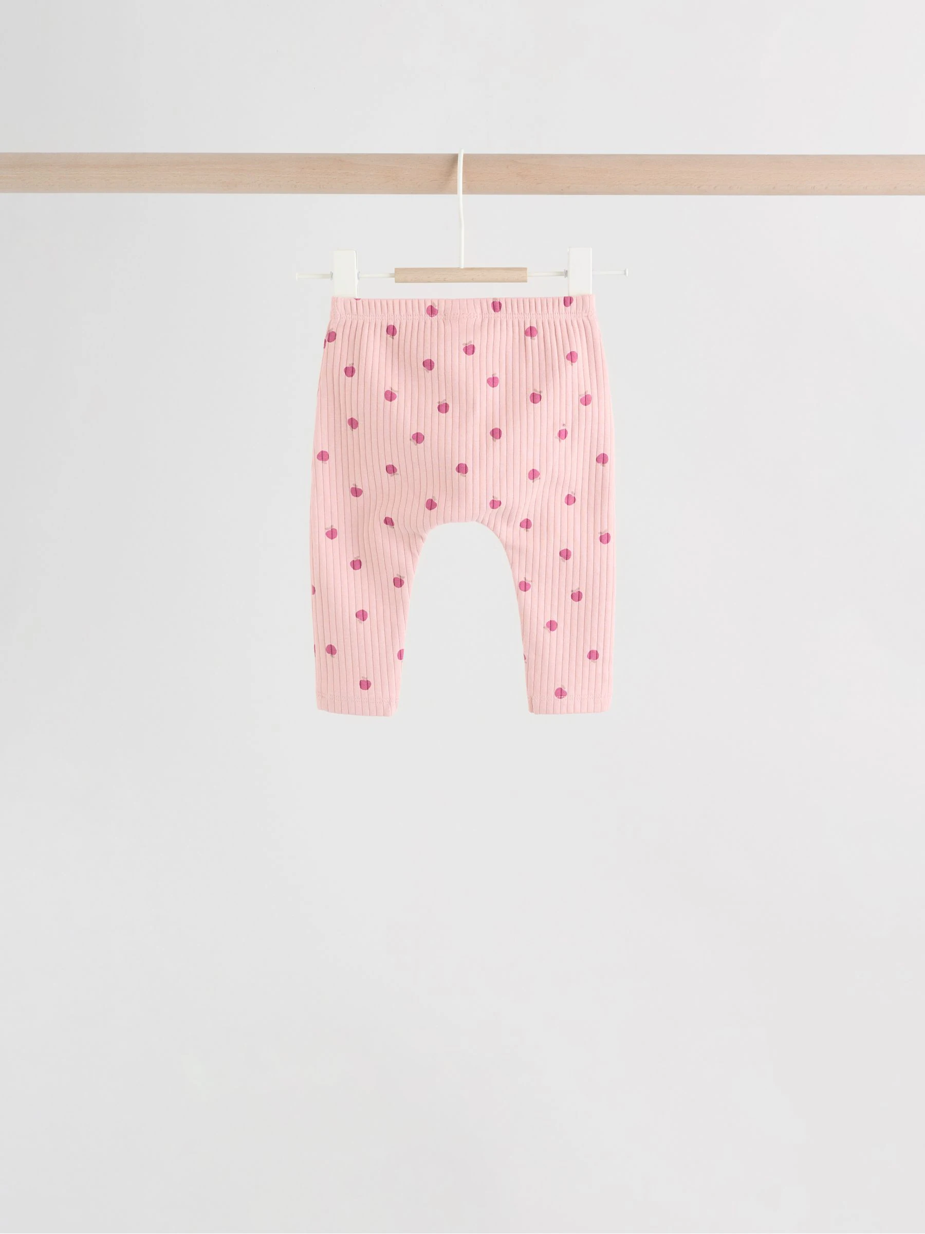 Roze/crème/bruine print - 6 -delige set van top met lange mouwen en leggings (0mnd -3jr)