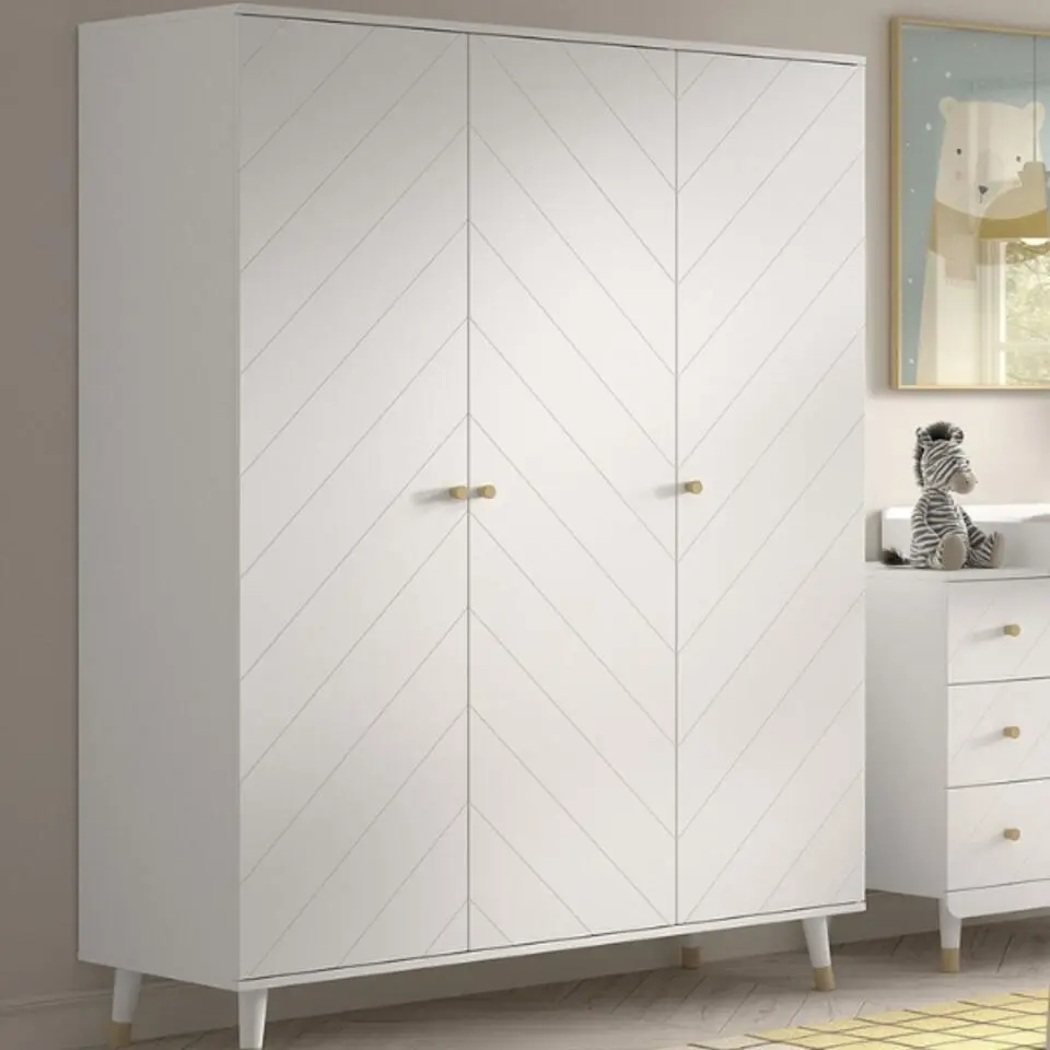 Kledingkast Billy - 150x59x200 cm - MDF/wit