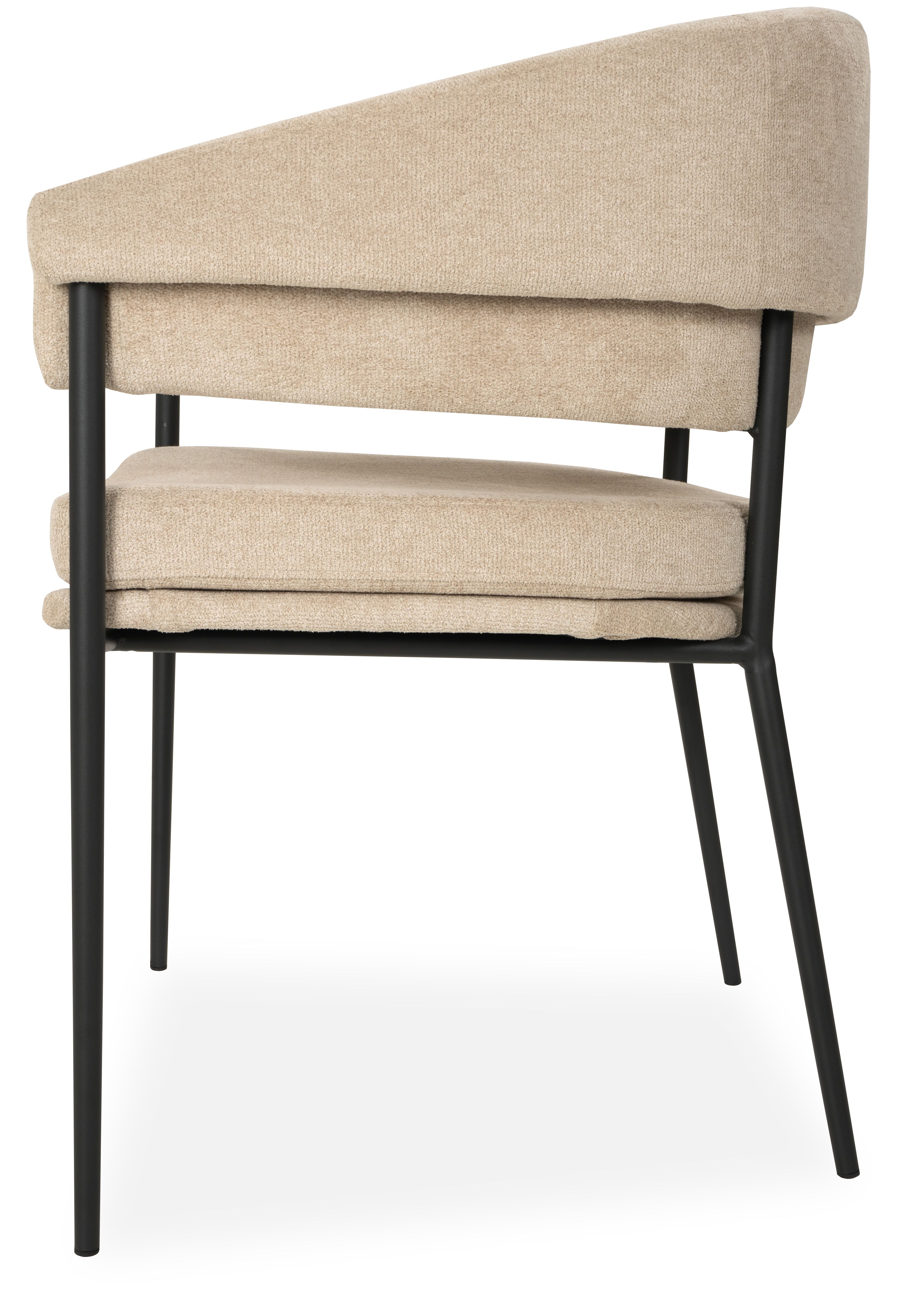 Eetkamerstoel Serta beige Janine B59 x D54 x H83 cm