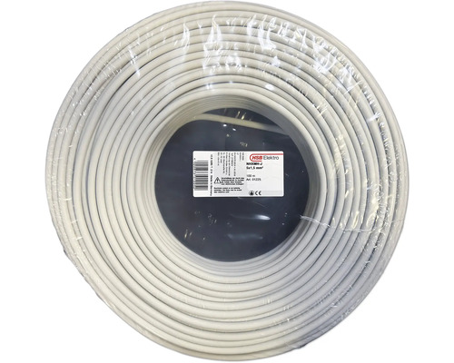 Ommantelde kabel NHXMH-J 5x1,5 mm² 100 m grijs