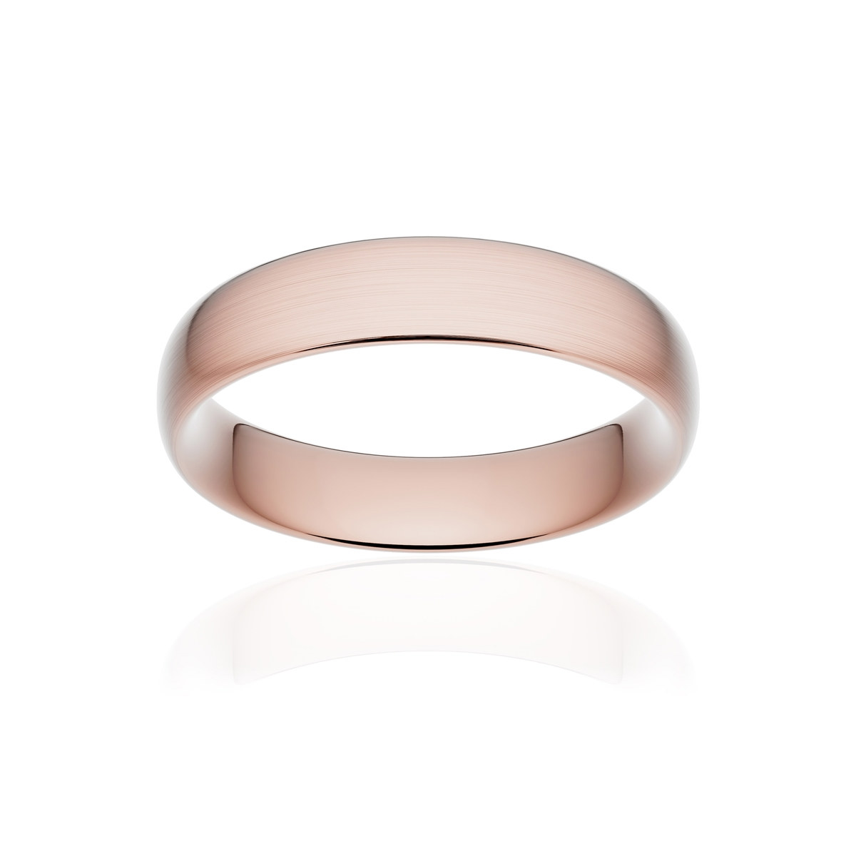 Alliance or 375 rose brossé ruban confort 5mm