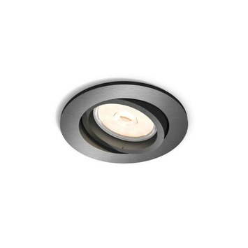 Philips Donegal inbouwspot rond GU10 grijs 230V