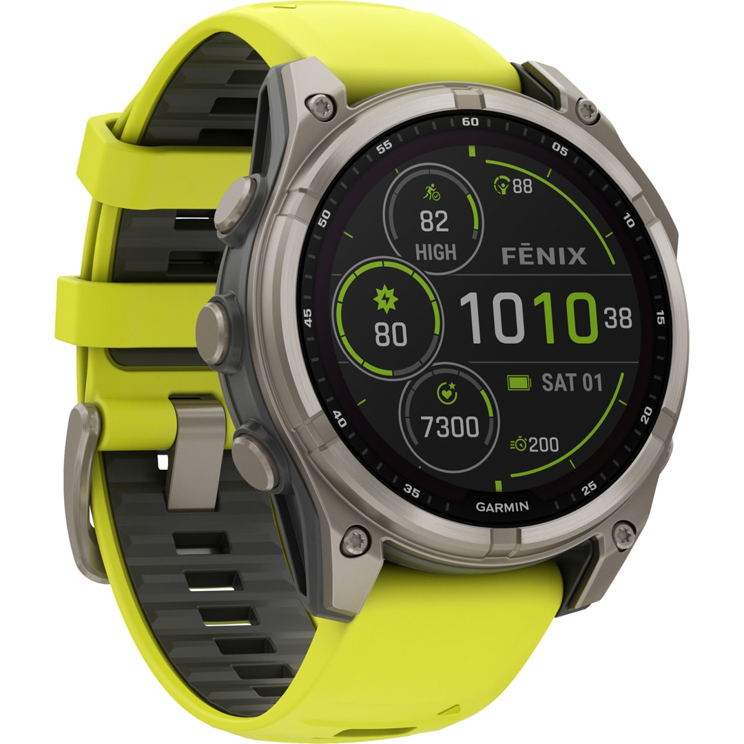 Garmin Fenix 8 - 47mm SOLAR Sapphire Graphit / Gelb