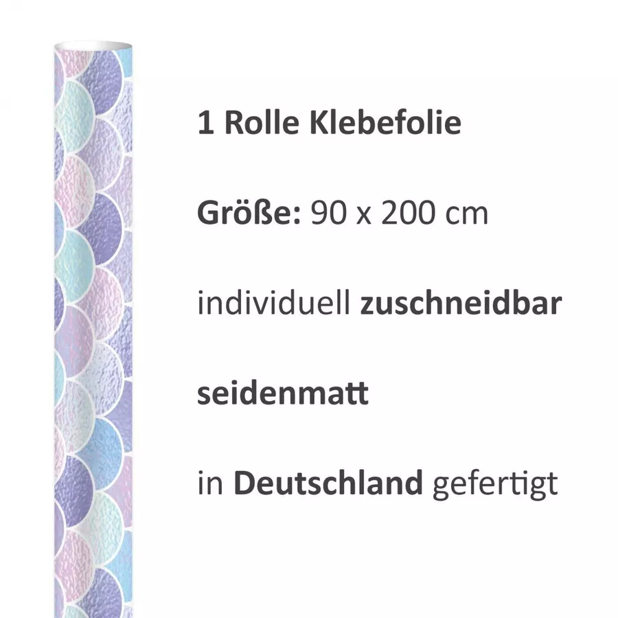 Nikima Klebefolie KF-01 selbstklebende Folie - Meerjungfrau Schuppen bunt