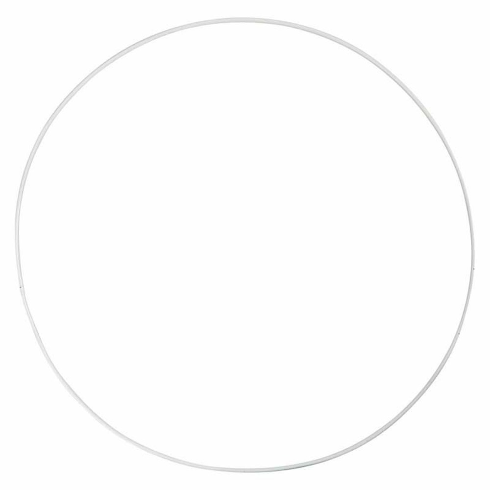5 cercles en métal blanc - ø 30 cm
